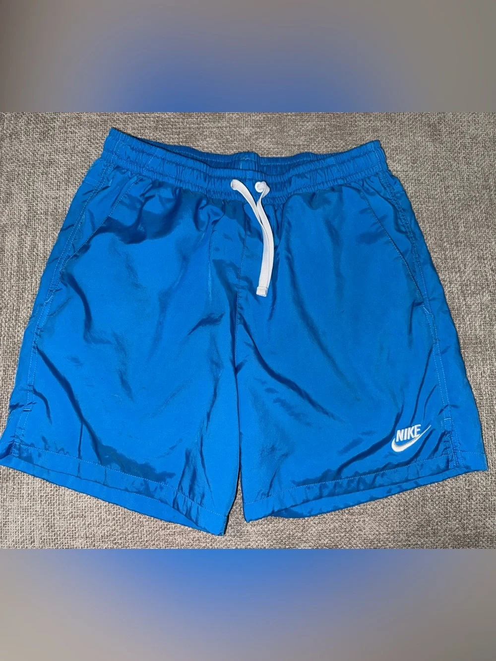 Nike Men's Blue Shorts with Drawstring